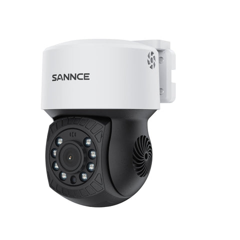 Pacchetto da 2 telecamere di sicurezza PT da 1080P, panoramica a 350°, inclinazione a 90°, visione notturna fino a 100 piedi, rilevamento del movimento, impermeabile