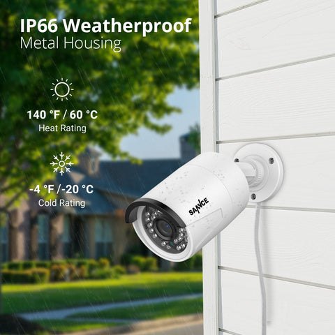5MP 8 Channel 6 PoE Security Camera System + 1 Dual Lens Panoramic WiFi IP Camera, Color Night Vision, Two-way Audio