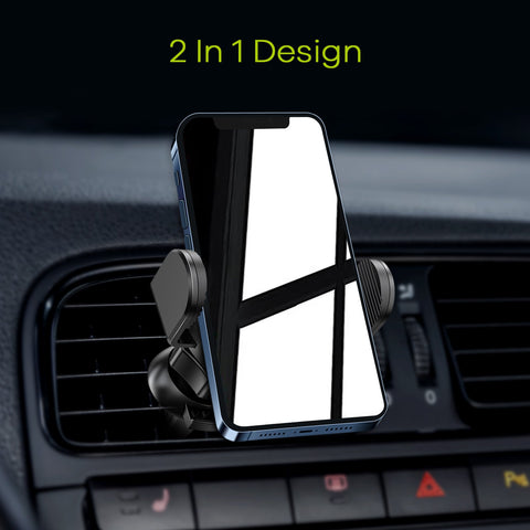 Wireless Car Charger, 15W Qi Fast Charging Auto Clamping Air Vent Phone Holder Mount for iPhone 14/13/12/11/10/8 Pro/ Pro Max/ XS/ Mini, Samsung Galaxy Note Series etc