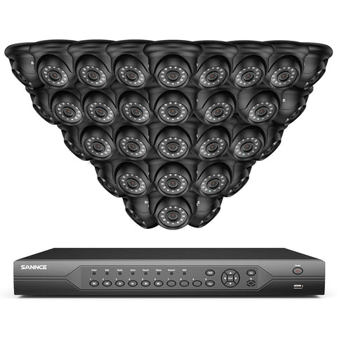 1080p 32 Channel 32 Camera Outdoor Wired Security CCTV System, Smart DVR With Human Detection, 100 ft Infrared Night Vision